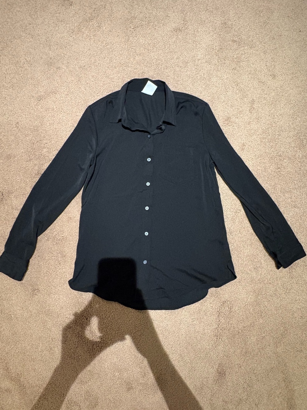 GAP Women's Black Button-Down Long Sleeve Shirt size xs